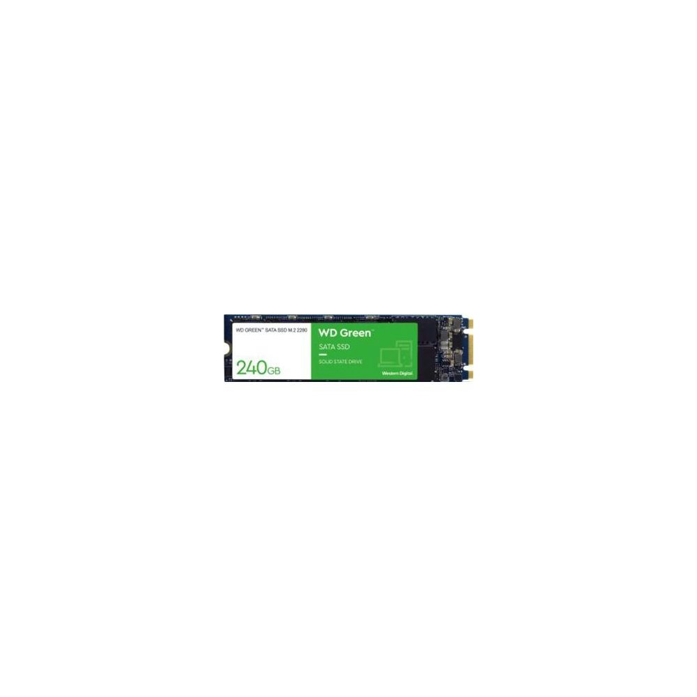 A large main feature product image of WD Green SATA III M.2 SSD - 240GB