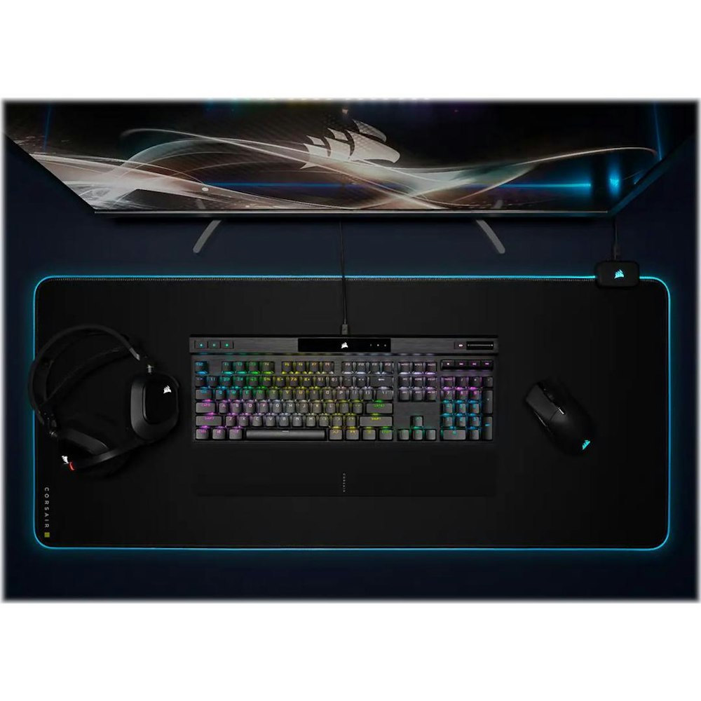 A large main feature product image of Corsair K70 RGB PRO Mechanical Gaming Keyboard (MX Speed Silver Switch)