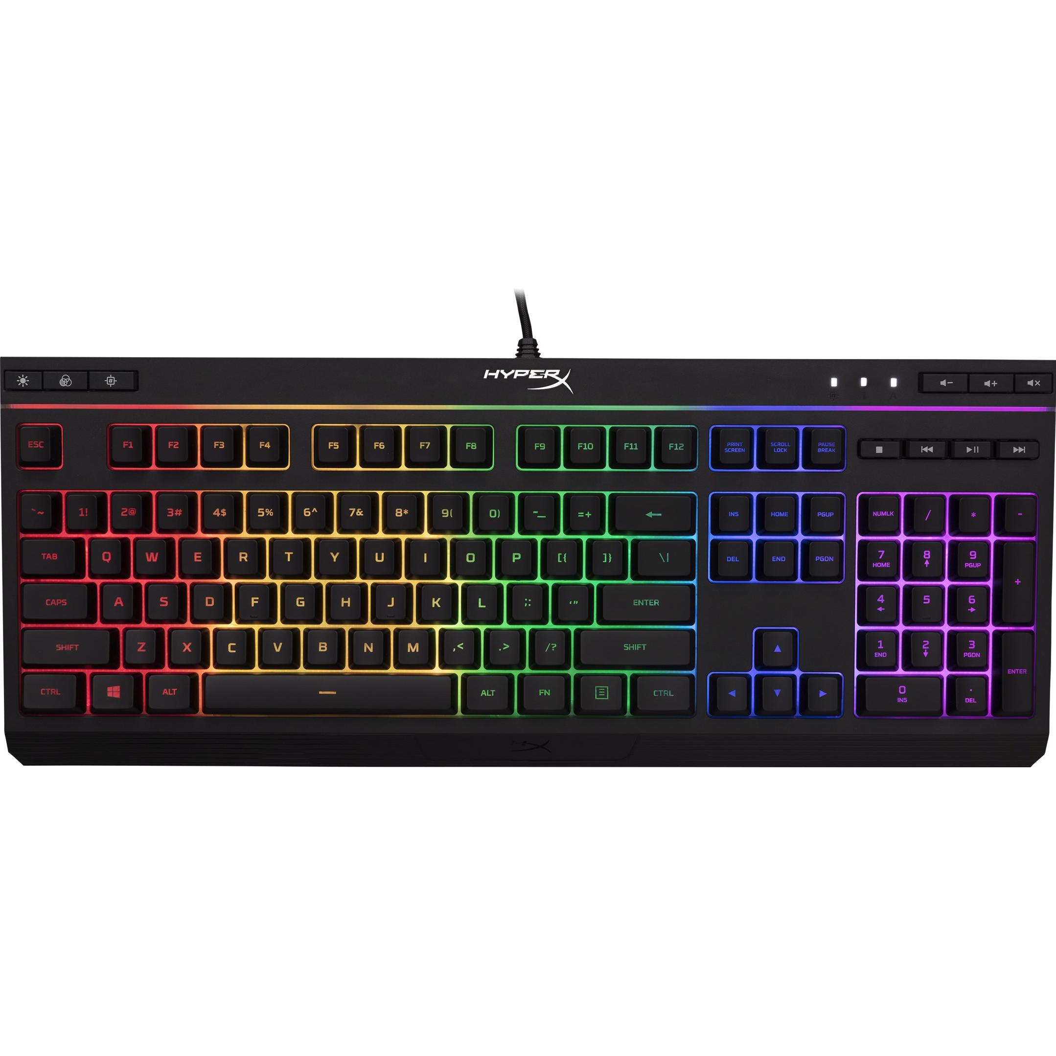 A large main feature product image of HyperX Alloy Core - RGB Gaming Keyboard