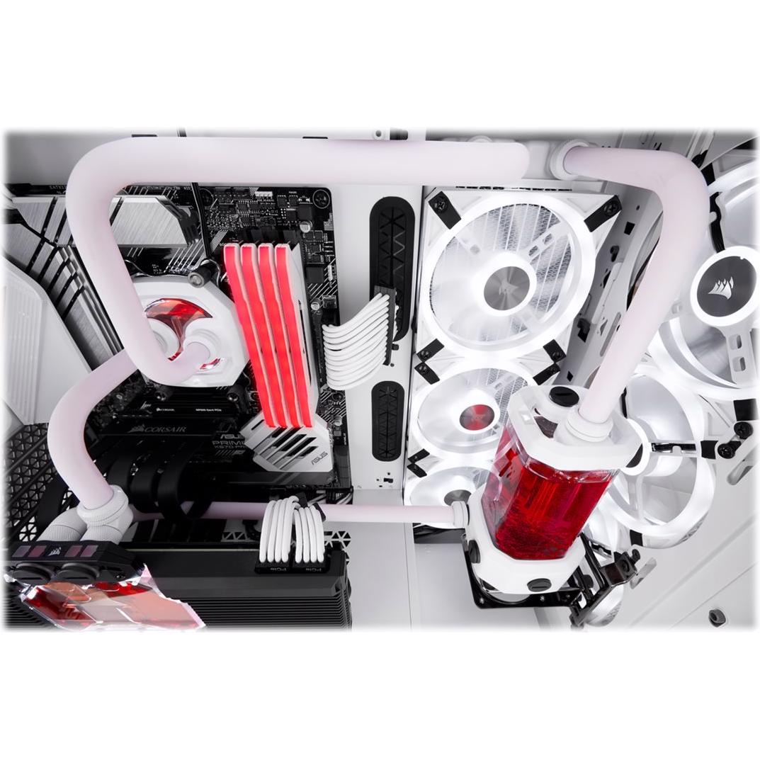 A large main feature product image of Corsair Hydro X Series XT Hardline 12mm Tubing — Satin White