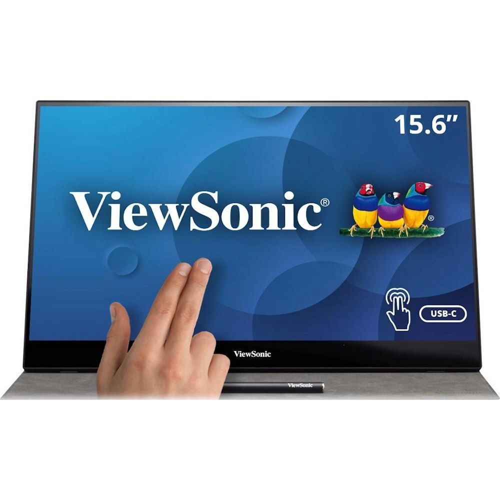 A large main feature product image of ViewSonic TD1655 16" FHD 60Hz IPS Touch Monitor