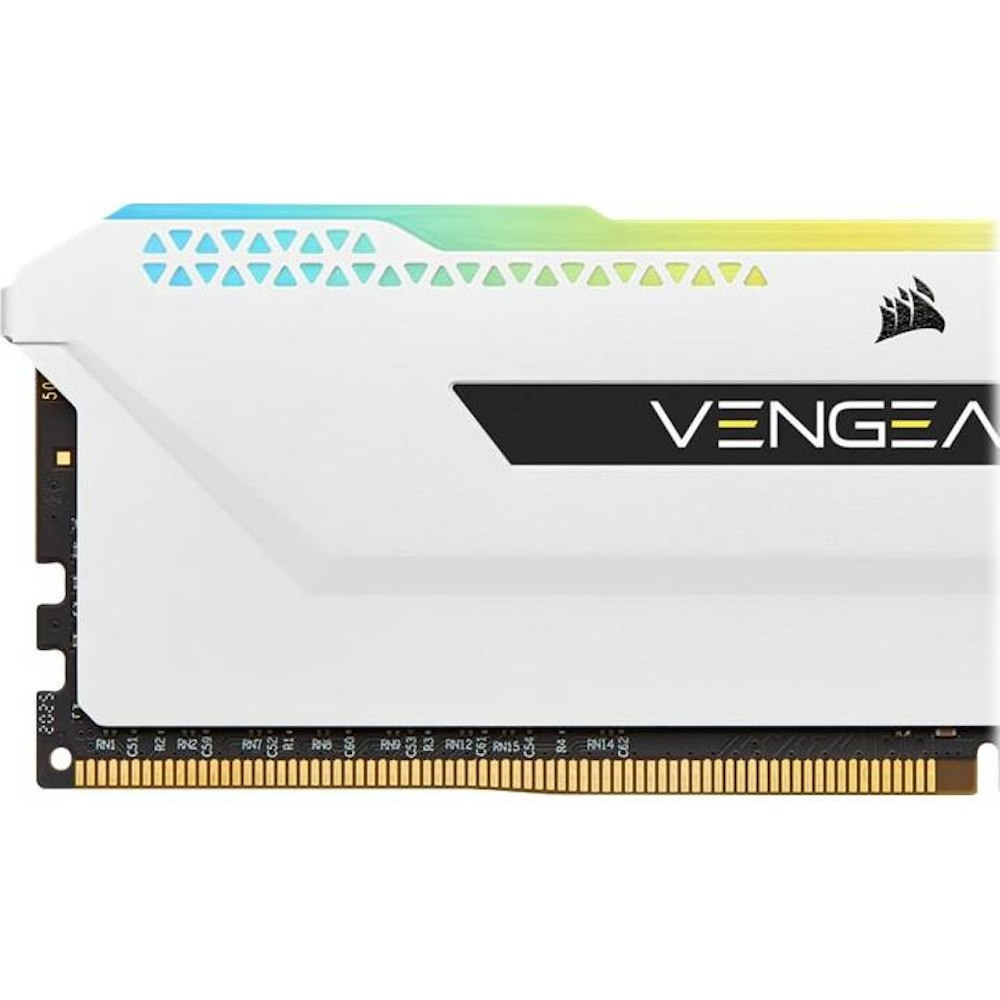 A large main feature product image of Corsair 32GB Kit (2x16GB) DDR4 Vengeance RGB Pro SL C16 3200MHz - White