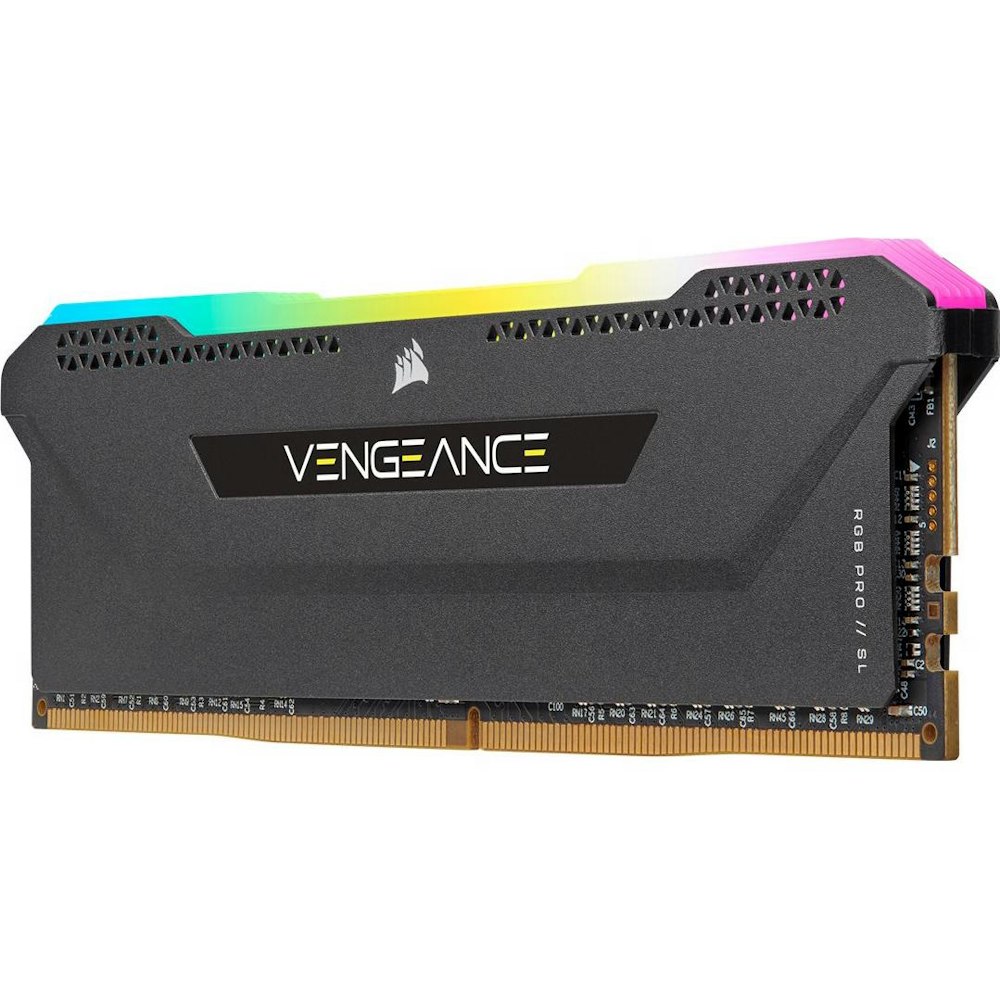 A large main feature product image of Corsair 16GB Kit (2x8GB) DDR4 Vengeance RGB Pro SL C18 3600MHz - Black