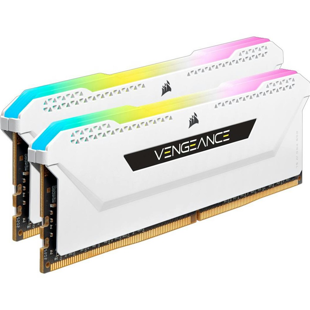 A large main feature product image of Corsair 32GB Kit (2x16GB) DDR4 Vengeance RGB Pro SL C18 3600MHz - White
