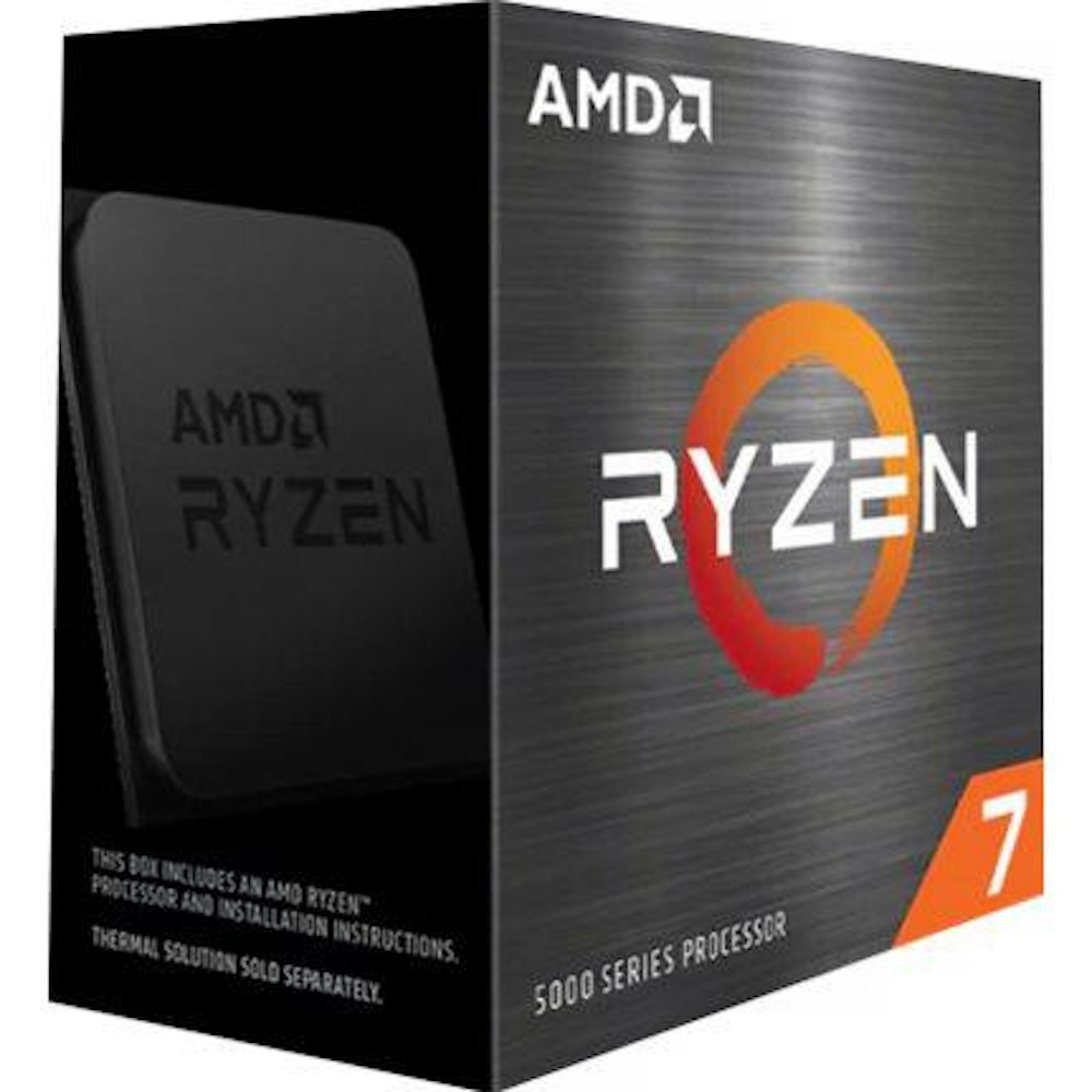 A large main feature product image of AMD Ryzen 7 5800X 8 Core 16 Thread Up To 4.7Ghz AM4 - No HSF Retail Box