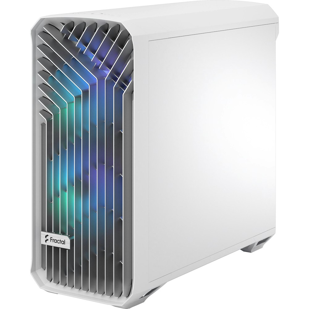 A large main feature product image of Fractal Design Torrent RGB Clear Tint Mid Tower Case - White