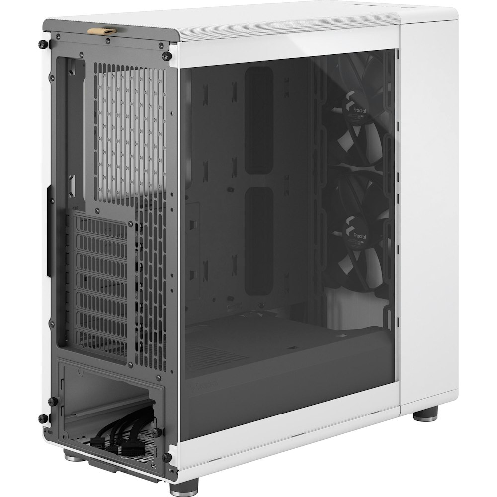 A large main feature product image of Fractal Design North TG Clear Tint Mid Tower Case - Chalk White
