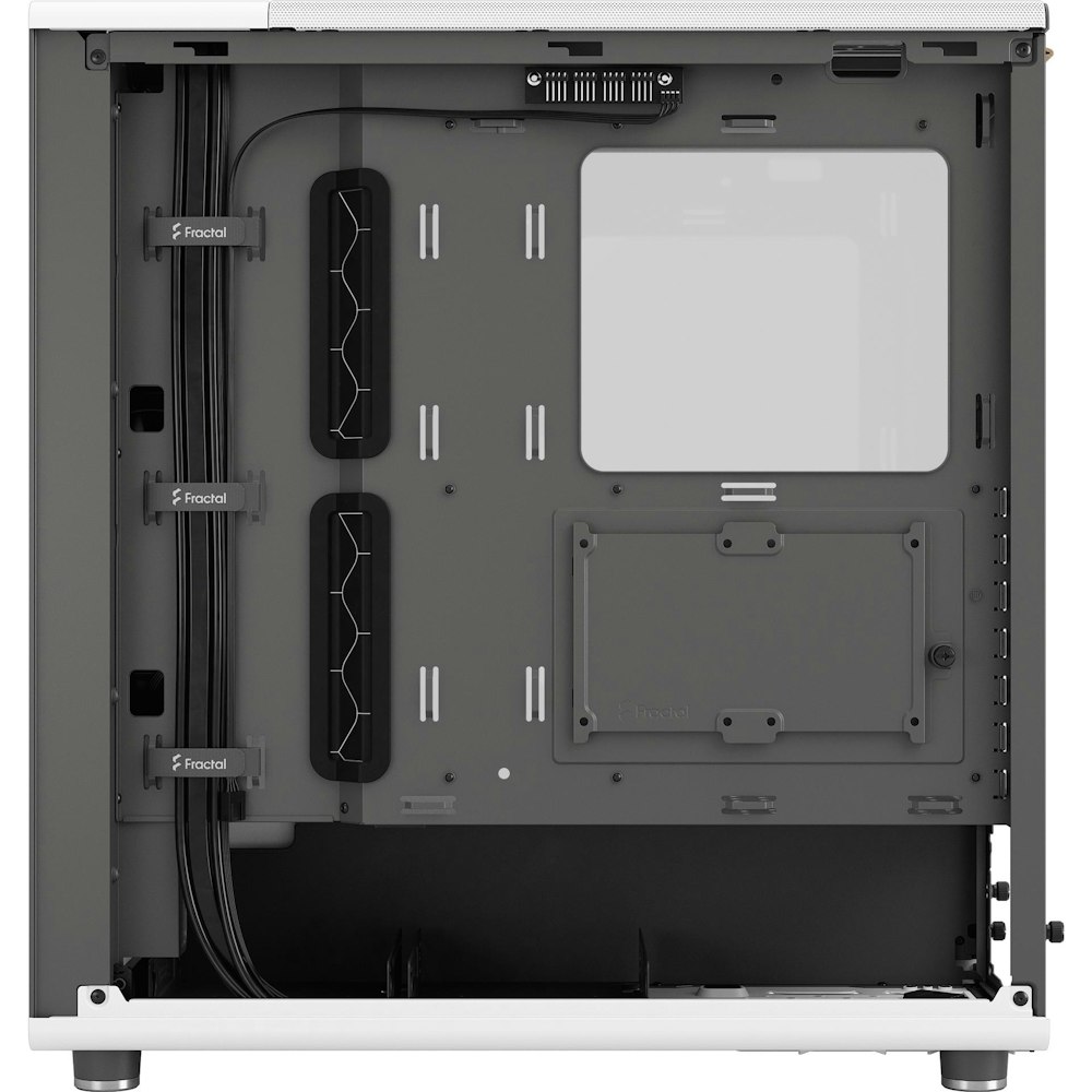 A large main feature product image of Fractal Design North TG Clear Tint Mid Tower Case - Chalk White