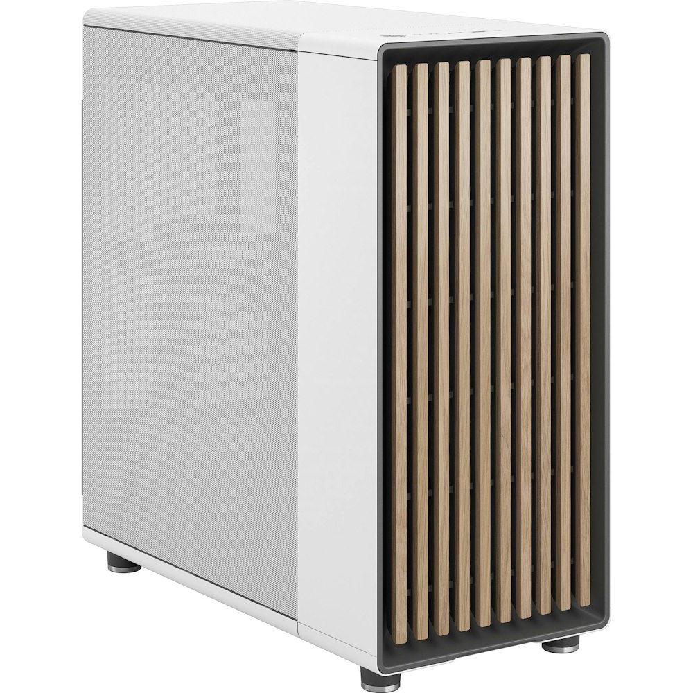 A large main feature product image of Fractal Design North Mid Tower Case - Chalk White