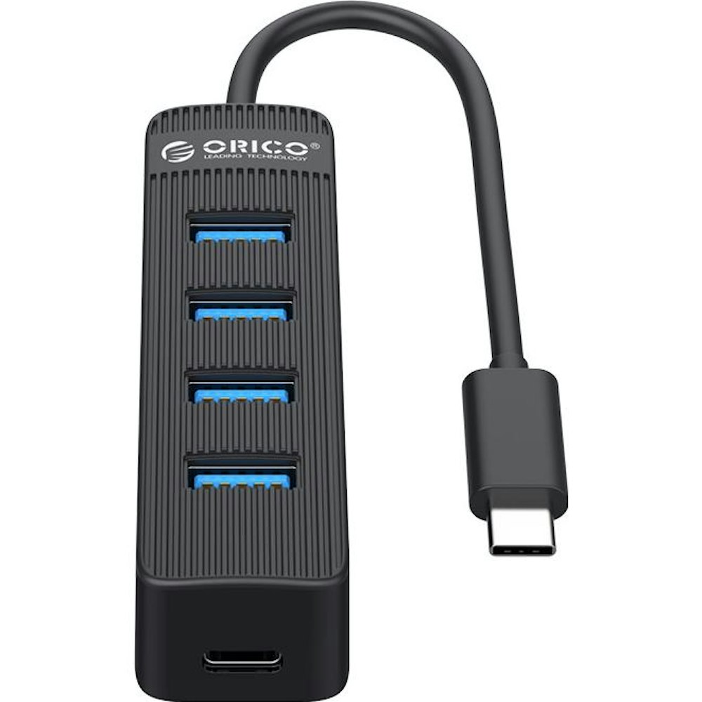 A large main feature product image of ORICO 4-Port USB 3.0 Hub - Black