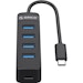A product image of ORICO 4-Port USB 3.0 Hub - Black