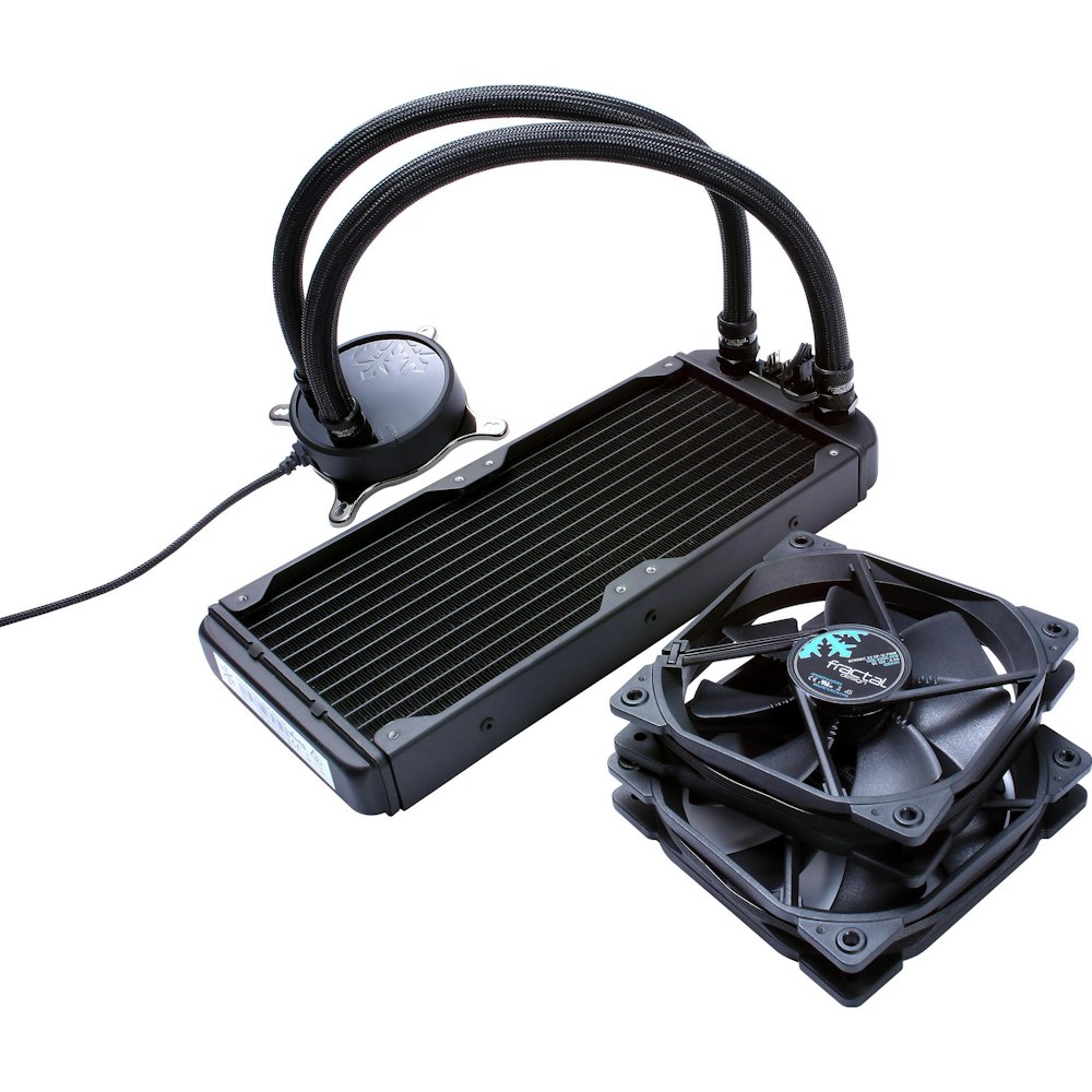 A large main feature product image of Fractal Design Celsius S24 240mm AIO Liquid CPU Cooler (Blackout)