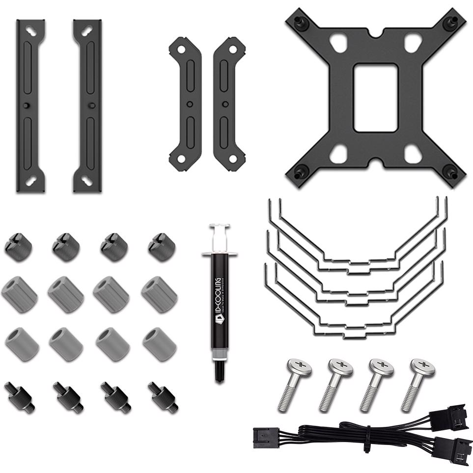 A large main feature product image of ID-COOLING SE-207-XT Slim CPU Cooler (Black)