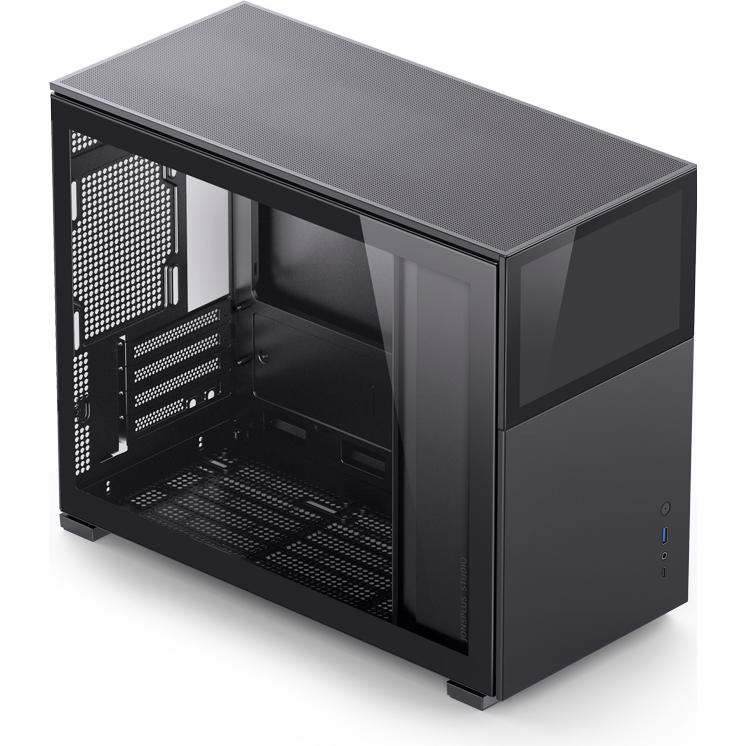 A large main feature product image of Jonsbo D31 Solid 31.3L Compact mATX Case w/ LCD (Black)