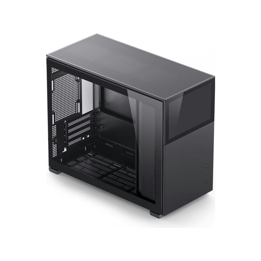 A large main feature product image of Jonsbo D31 Solid 31.3L Compact mATX Case w/ LCD (Black)