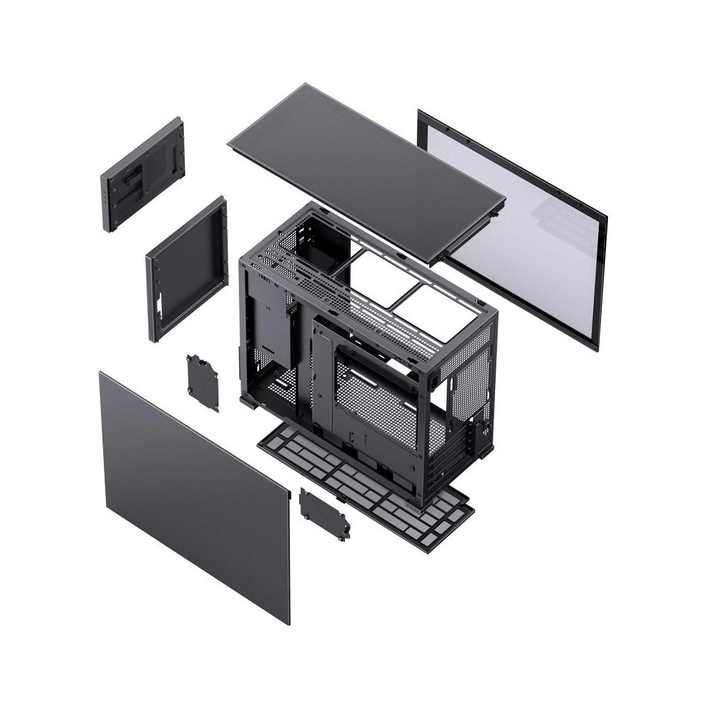 A large main feature product image of Jonsbo D31 Solid 31.3L Compact mATX Case w/ LCD (Black)
