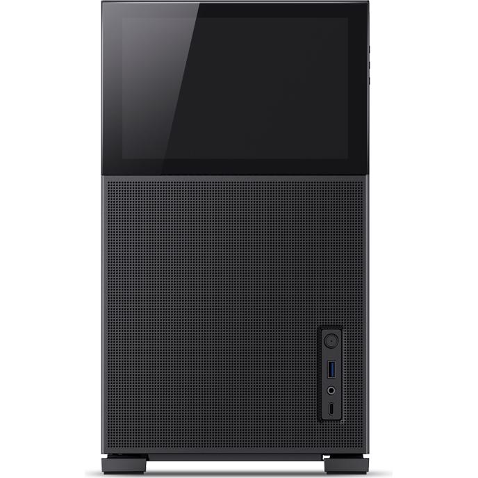 A large main feature product image of Jonsbo D31 MESH 31.3L Compact mATX Case w/ LCD (Black)