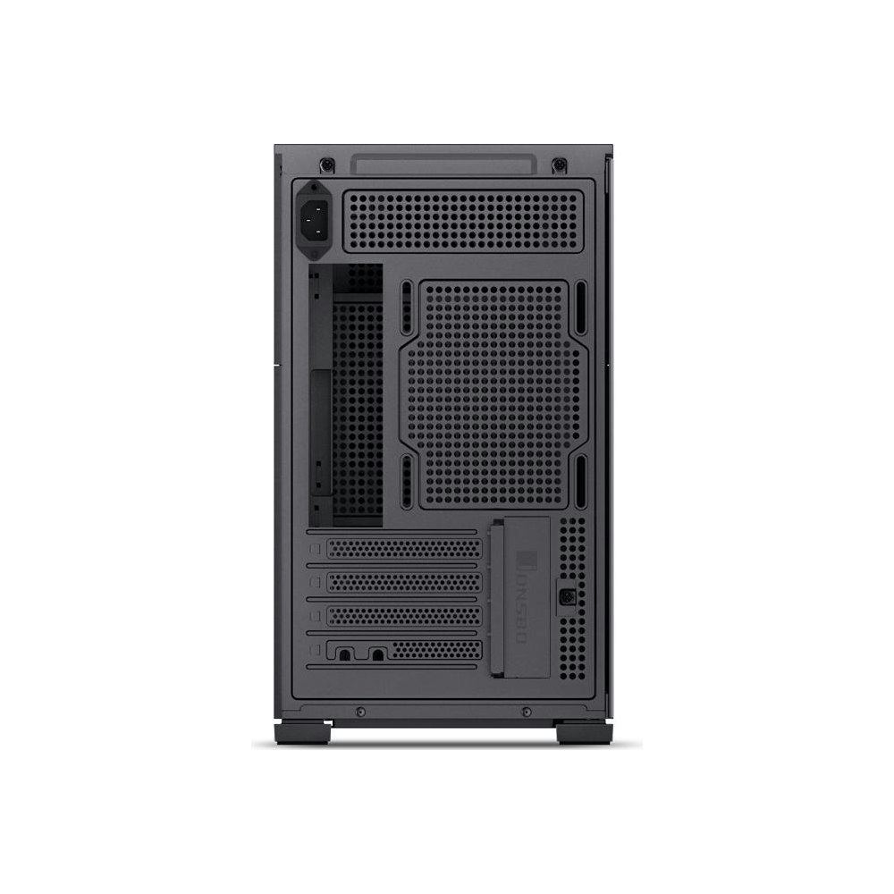 A large main feature product image of Jonsbo D31 Mesh mATX Case w/ LCD - Black