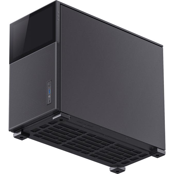 A large main feature product image of Jonsbo D31 MESH 31.3L Compact mATX Case w/ LCD (Black)