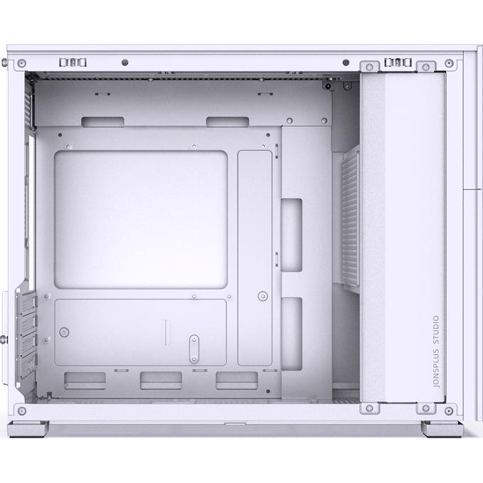 A large main feature product image of Jonsbo D31 Solid 31.3L Compact mATX Case w/ LCD (White)