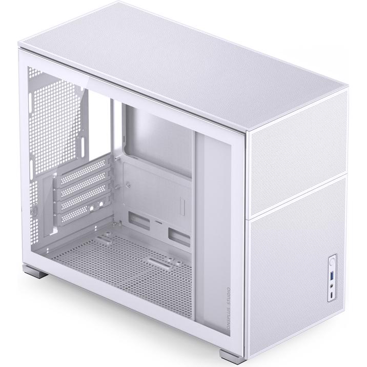 A large main feature product image of Jonsbo D31 MESH 31.3L Compact mATX Case (White)