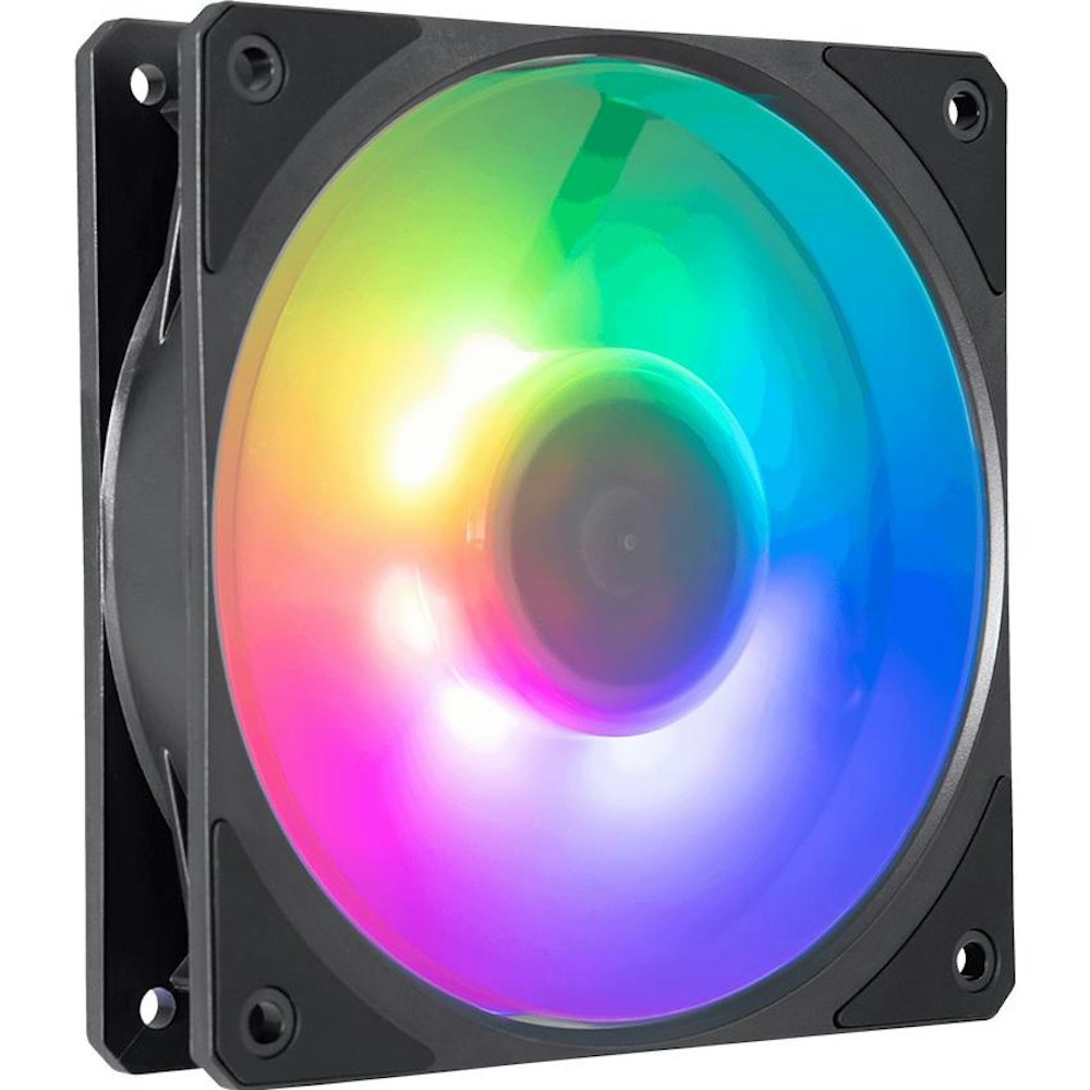 A large main feature product image of Cooler Master Mobius 120P ARGB 120mm PWM Cooling Fan