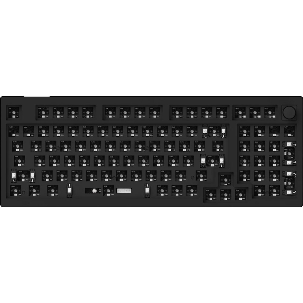 A large main feature product image of Keychron V5 RGB Compact Mechanical Keyboard - Carbon Black (Brown Switch)