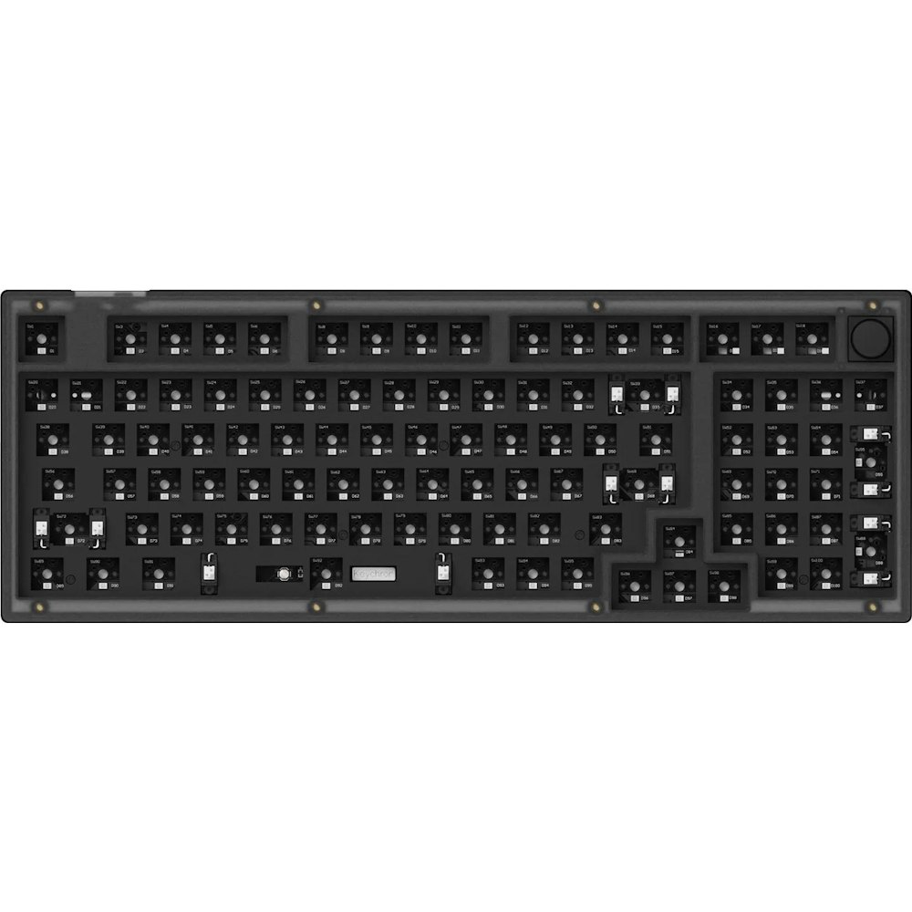 A large main feature product image of Keychron V5 RGB Compact Mechanical Keyboard - Frosted Black (Brown Switch)