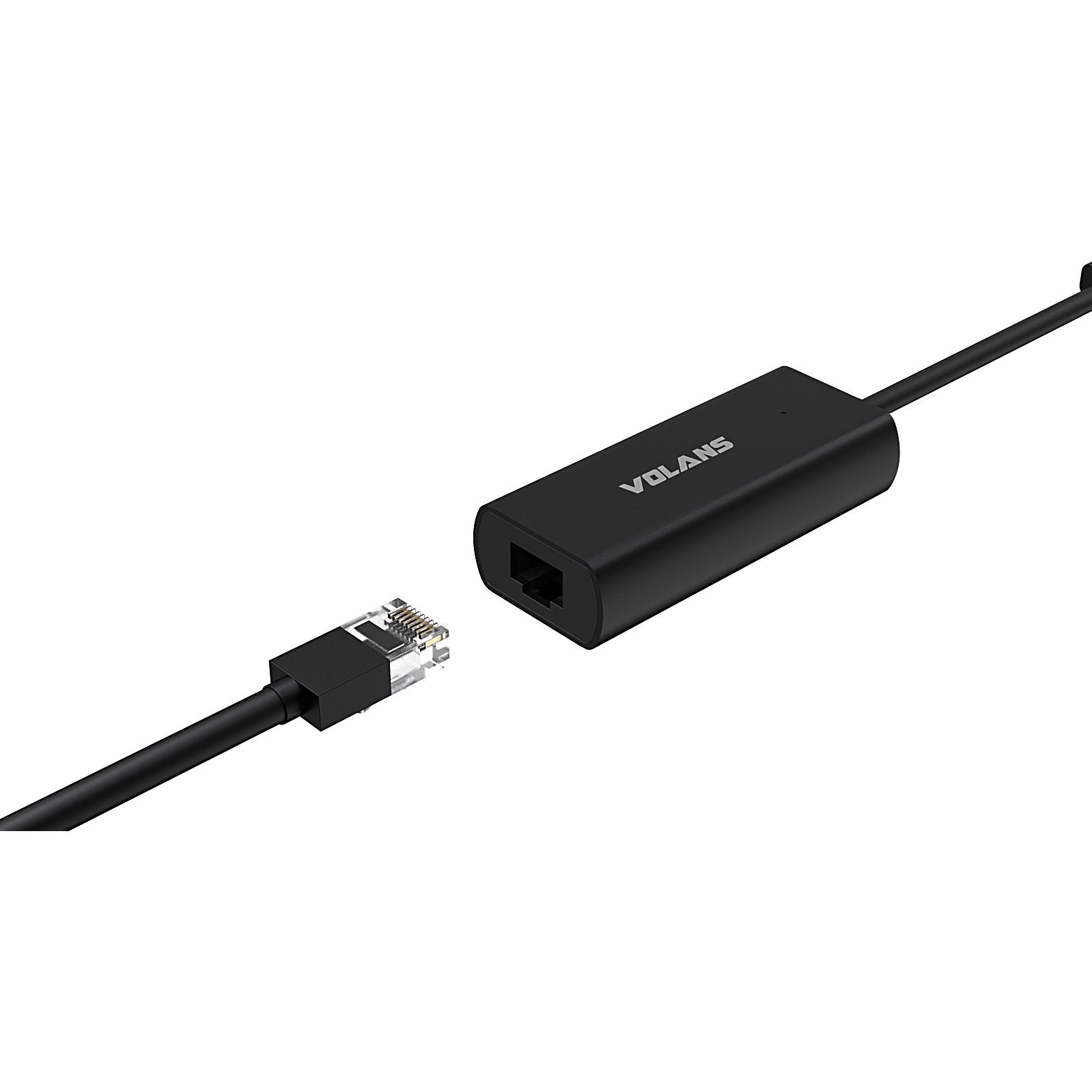 A large main feature product image of Volans VL-RJ45S Aluminium USB-A to 2.5GbE Ethernet Network Adapter