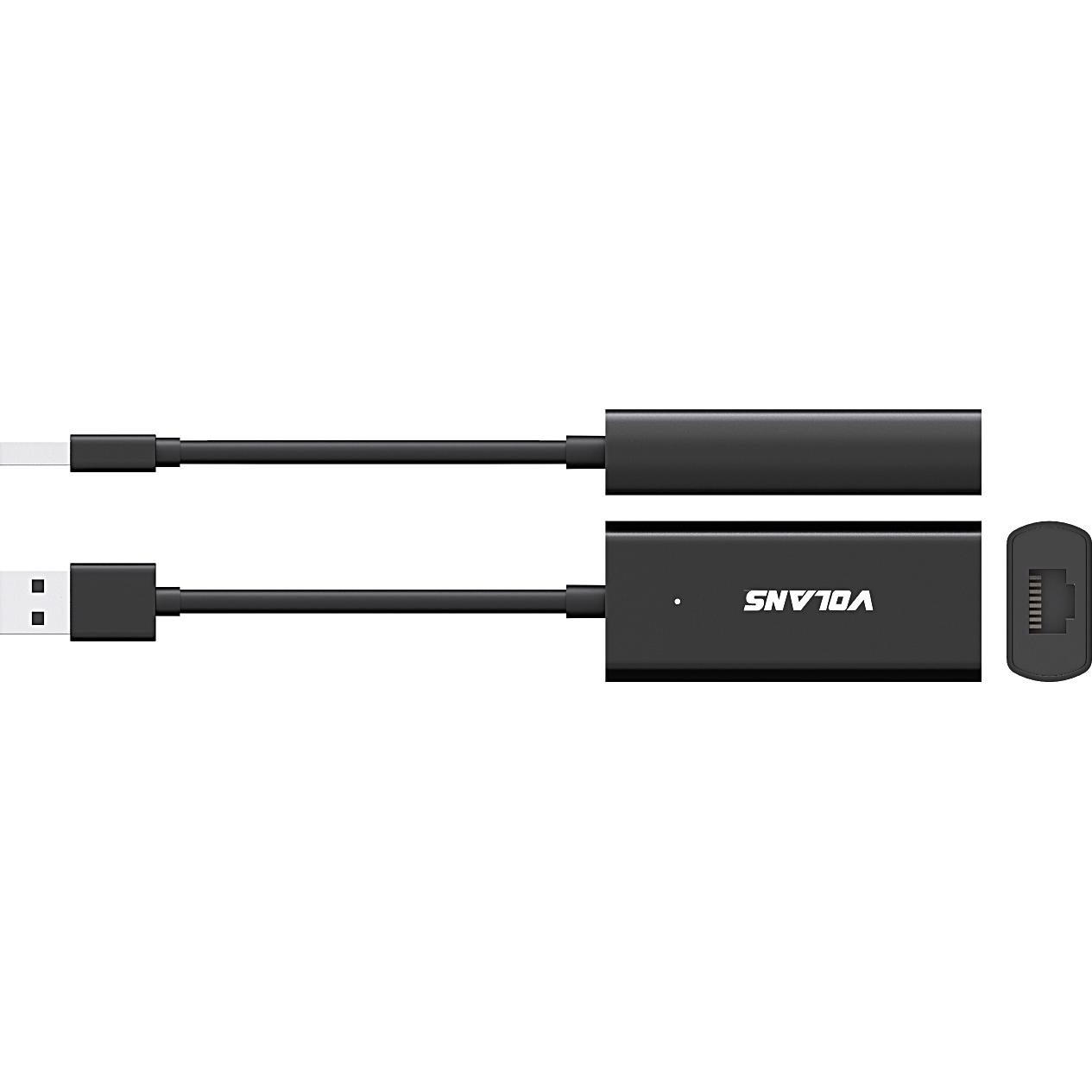A large main feature product image of Volans VL-RJ45S Aluminium USB-A to 2.5GbE Ethernet Network Adapter