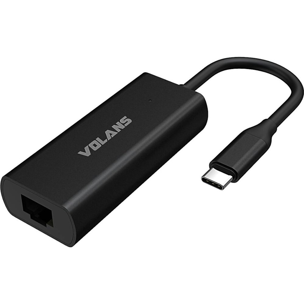 A large main feature product image of Volans VL-RJ45S-C Aluminium USB-C to 2.5GbE Ethernet Network Adapter