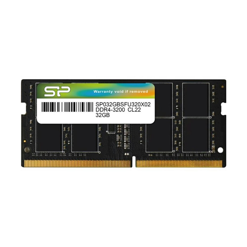 A large main feature product image of Silicon Power 32GB Single (1x 32GB) DDR4 SO-DIMM C22 3200MHz
