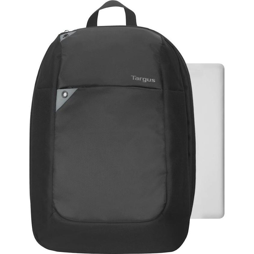 A large main feature product image of Targus 15.6" Intellect Laptop Backpack - Black/Grey