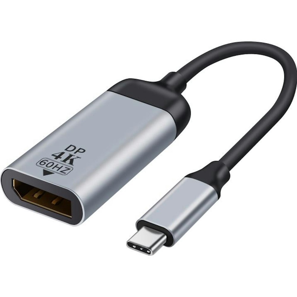 A large main feature product image of Astrotek 15cm USB-C to DisplayPort Male to Female Adapter