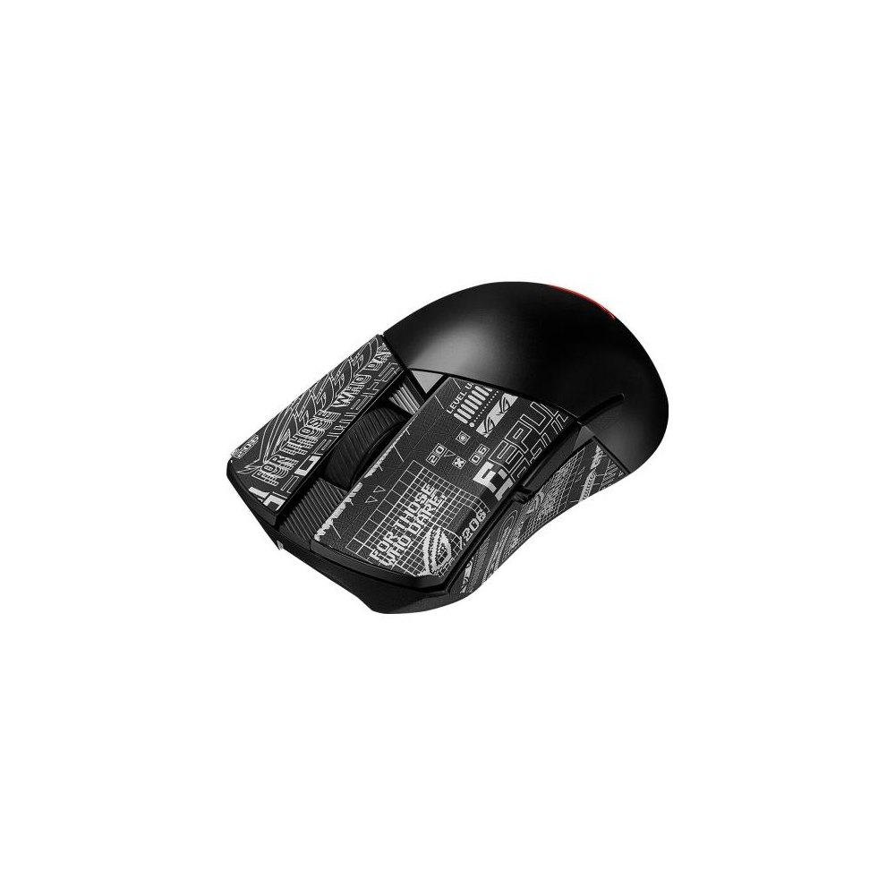 A large main feature product image of ASUS ROG Gladius III Wireless Aimpoint Gaming Mouse
