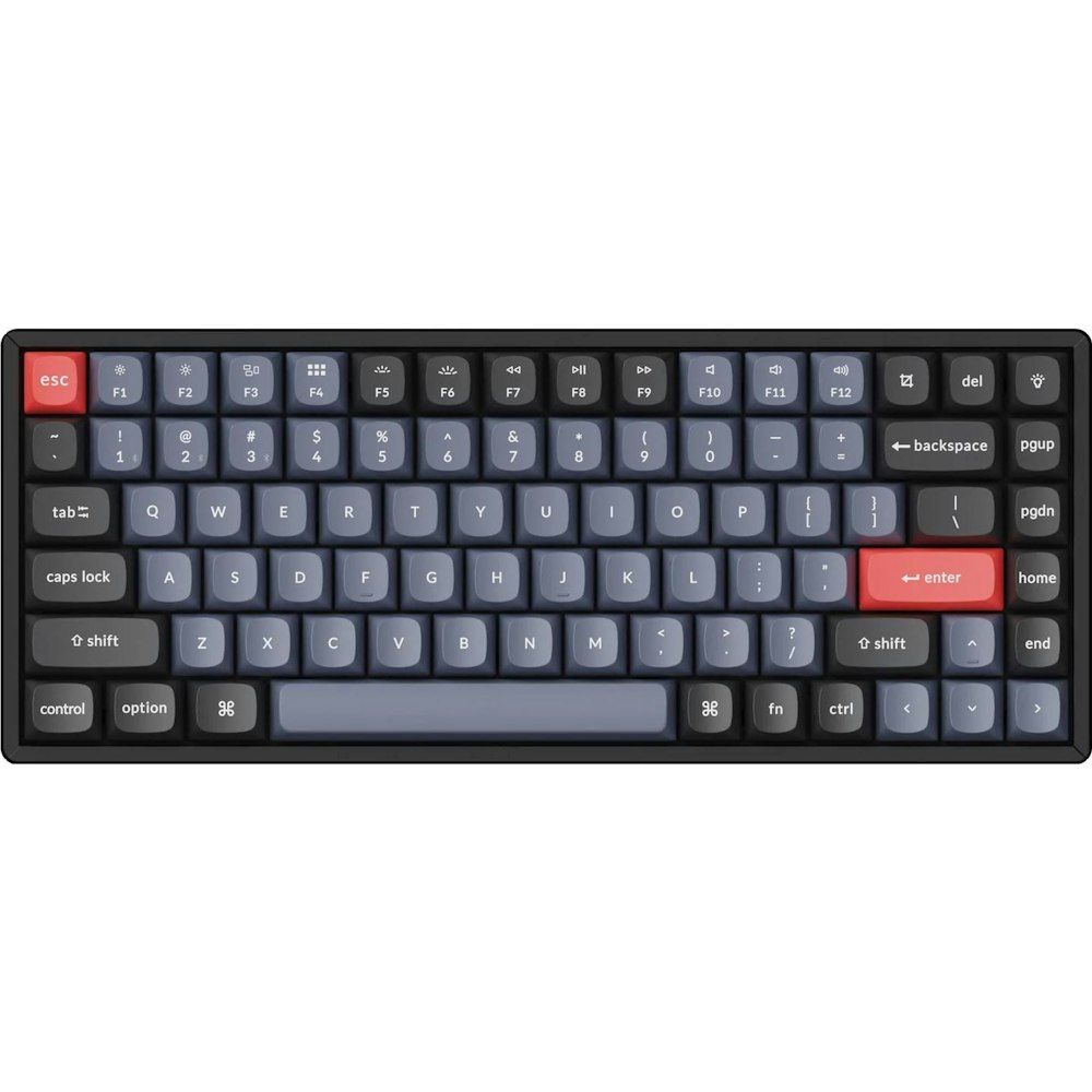 A large main feature product image of Keychron K2 Pro Compact RGB Wireless Mechanical Keyboard - Black (Brown Switch)