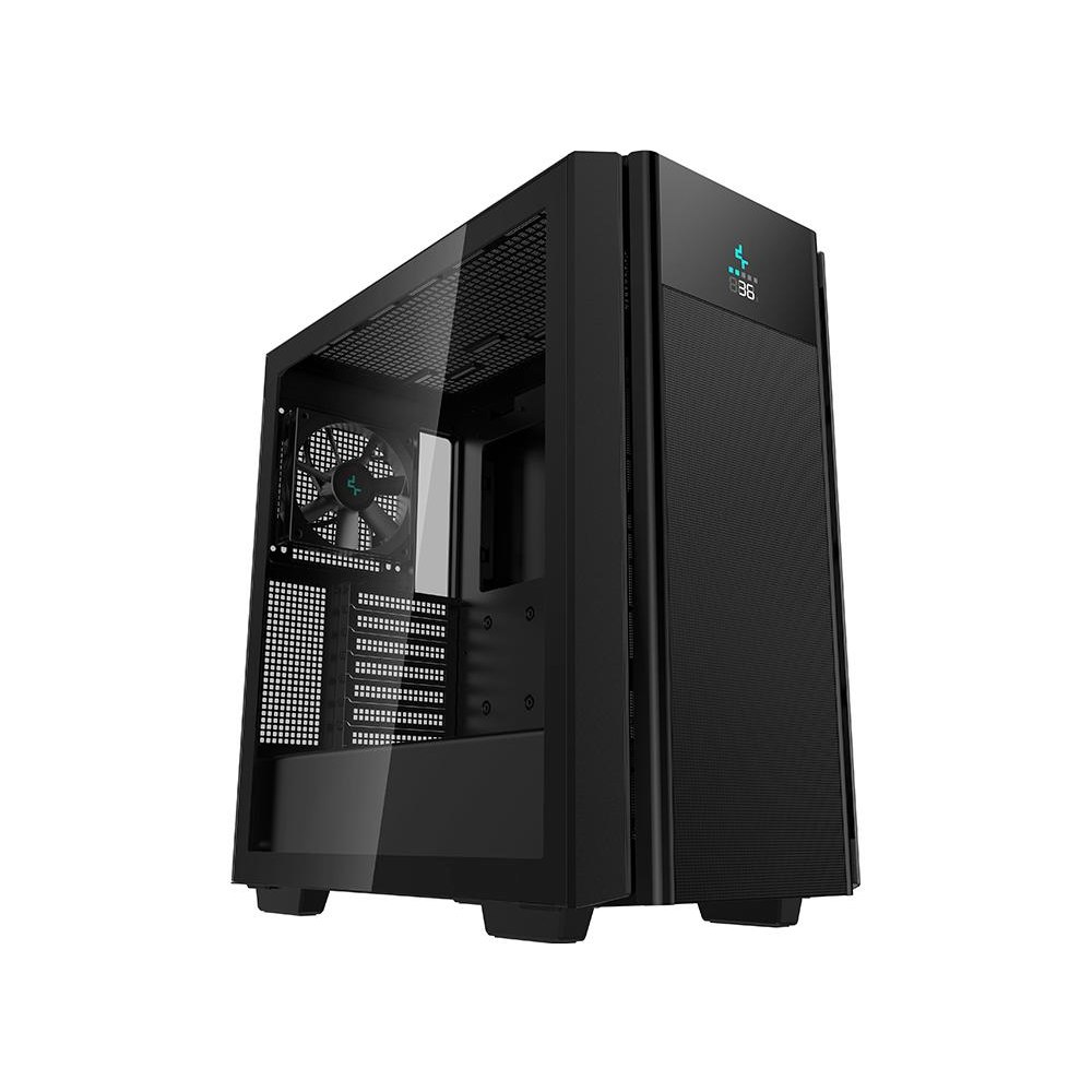 A large main feature product image of DeepCool CH510 Mesh Digital Mid Tower Case - Black