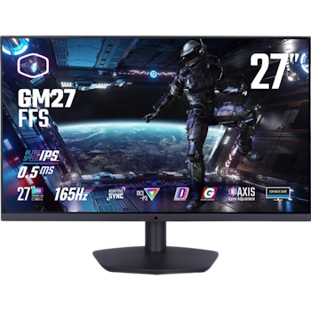 Product image of Cooler Master GM27-FFS 27" FHD FreeSync 165Hz 0.5MS IPS W-LED Gaming Monitor - Click for product page of Cooler Master GM27-FFS 27" FHD FreeSync 165Hz 0.5MS IPS W-LED Gaming Monitor