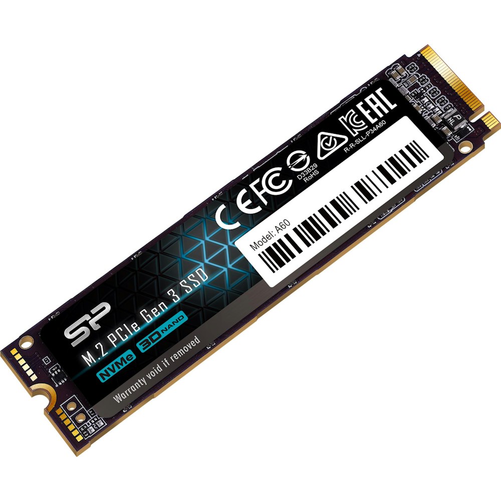 A large main feature product image of Silicon Power P34A60 PCIe Gen3 NVMe M.2 SSD - 1TB