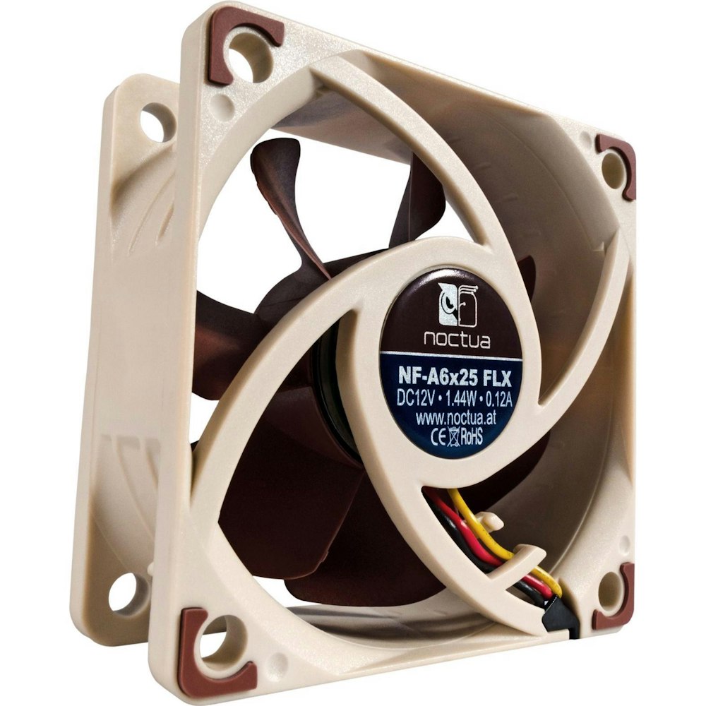 A large main feature product image of Noctua NF-A6x25 FLX - 60mm x 25mm 3000RPM Cooling Fan