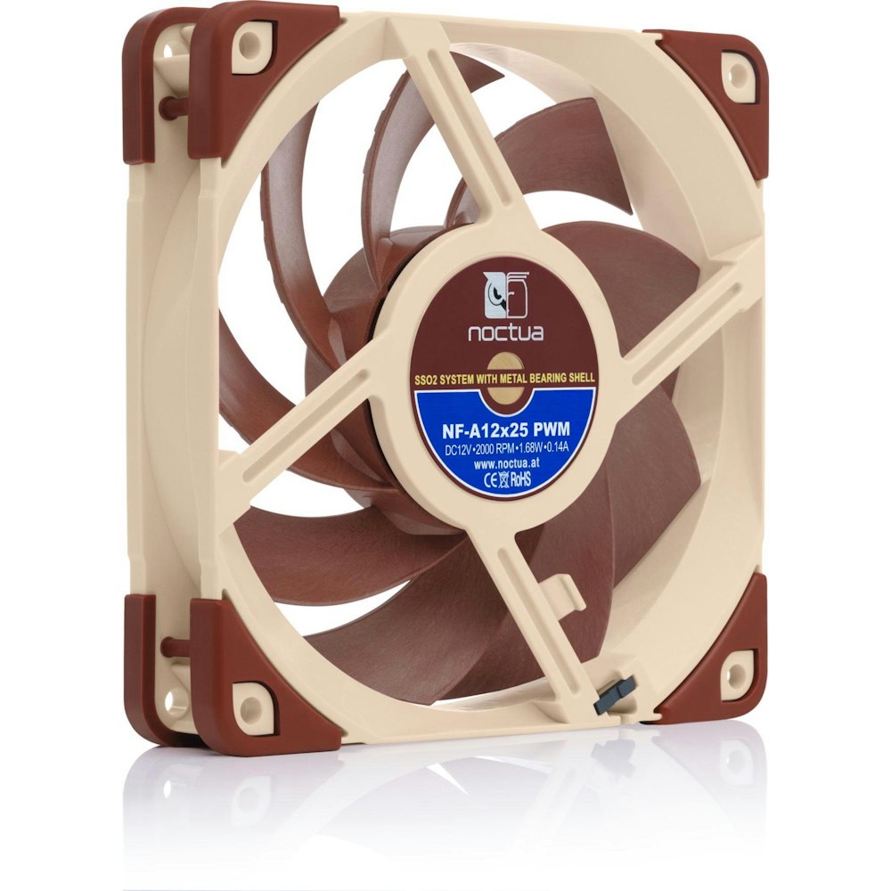 A large main feature product image of Noctua NF-A12x25 PWM - 120mm x 25mm 2000RPM Cooling Fan