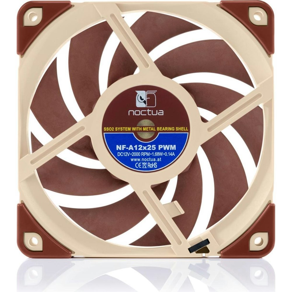 A large main feature product image of Noctua NF-A12x25 PWM - 120mm x 25mm 2000RPM Cooling Fan