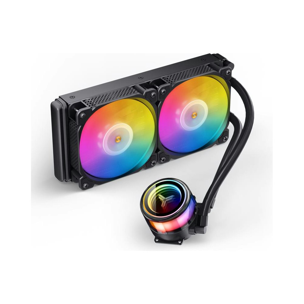 A large main feature product image of Jonsbo Light Drum ARGB 240mm AIO CPU Liquid Cooler (Black)
