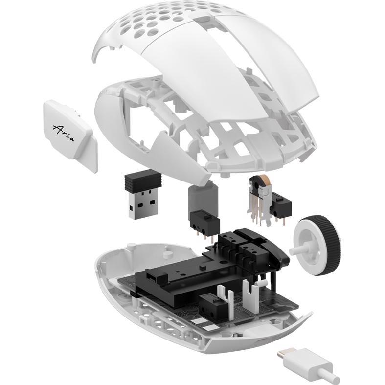 A large main feature product image of Fantech Aria XD7 Wireless Light-Weight Gaming Mouse - White