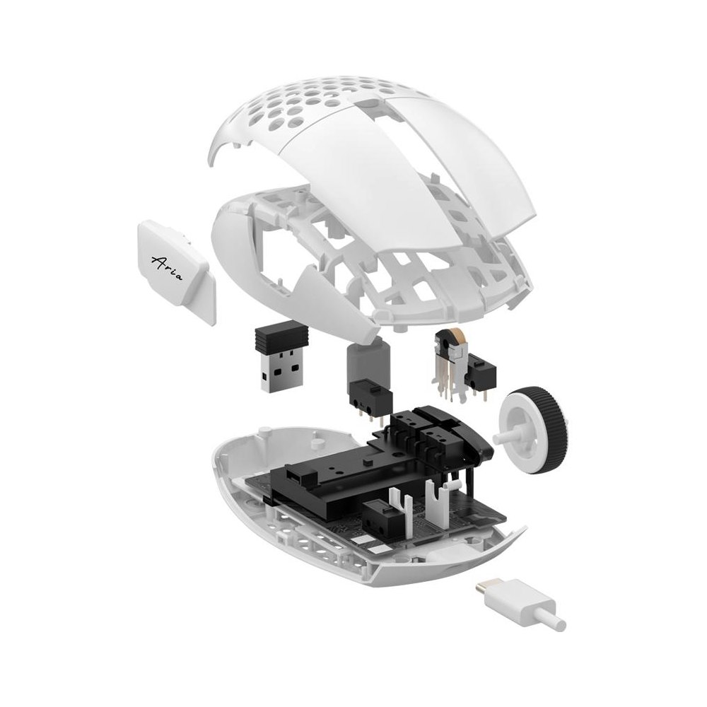 A large main feature product image of Fantech Aria XD7 Wireless Light-Weight Gaming Mouse - White