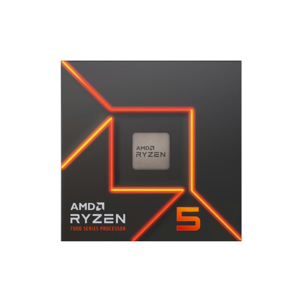 A large main feature product image of AMD Ryzen 5 7600 6 Core 12 Thread Up To 5.2GHz AM5 - With Wraith Stealth Cooler