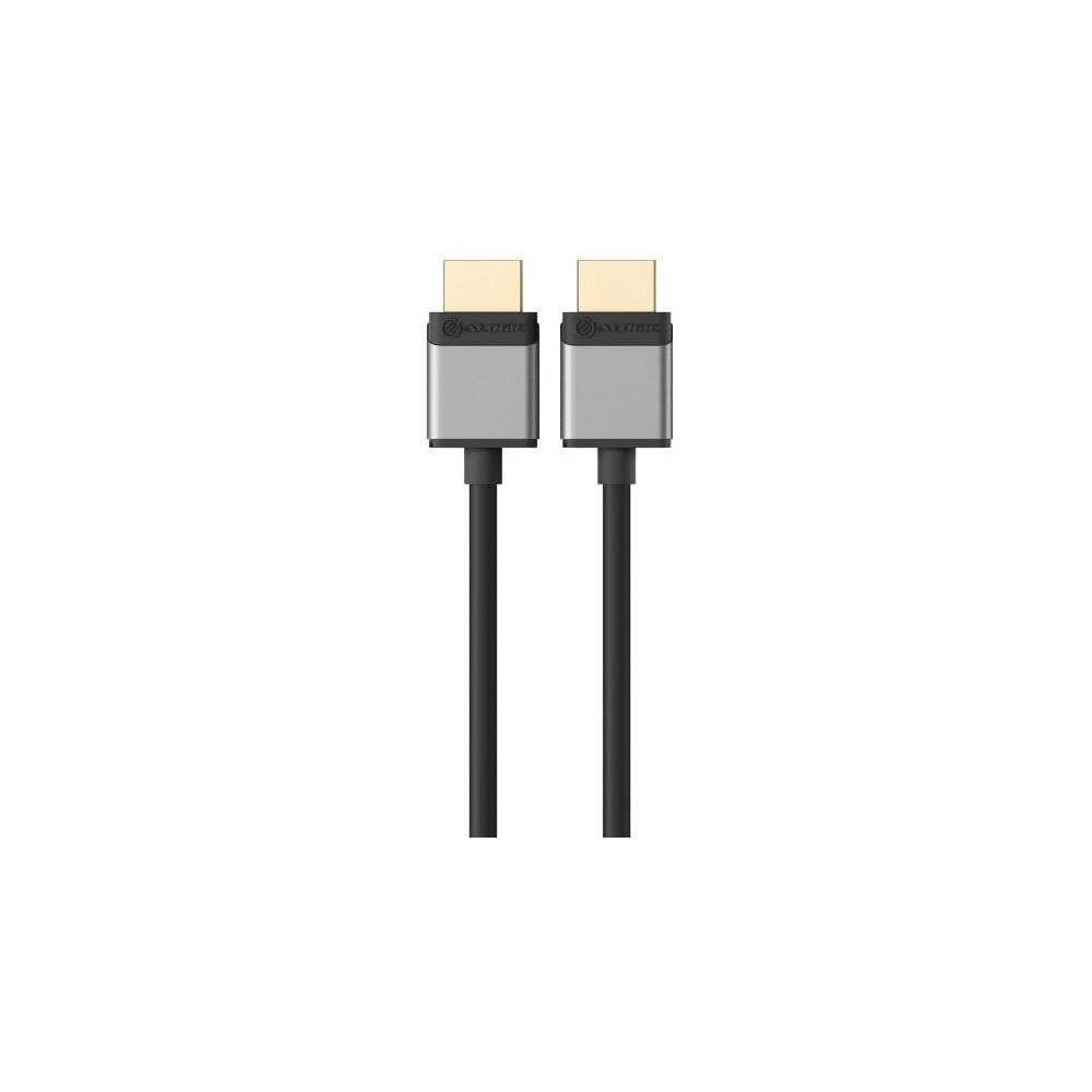 A large main feature product image of ALOGIC Slim Super Ultra 8K HDMI (Male) to HDMI (Male) Cable – Space Grey - 2m