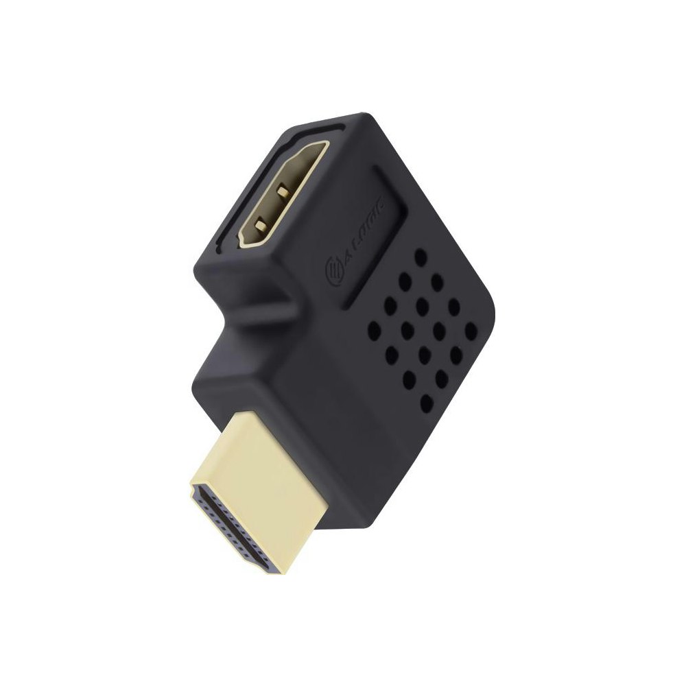 A large main feature product image of ALOGIC Right Angle HDMI (M) To HDMI (F) Adapter - Male to Female