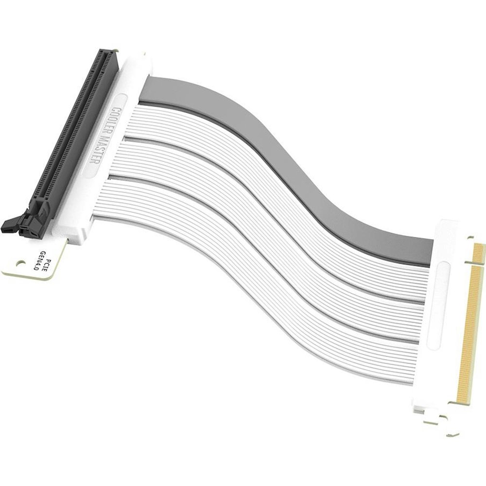 A large main feature product image of Cooler Master Universal PCIe 4.0 x16 300mm Riser Cable - White