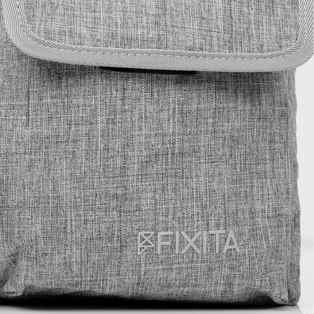 A large main feature product image of Fixita Metro 15.6" Grey Messenger Notebook Bag